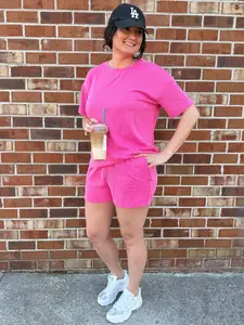 Ribbed loungewear short sleeve