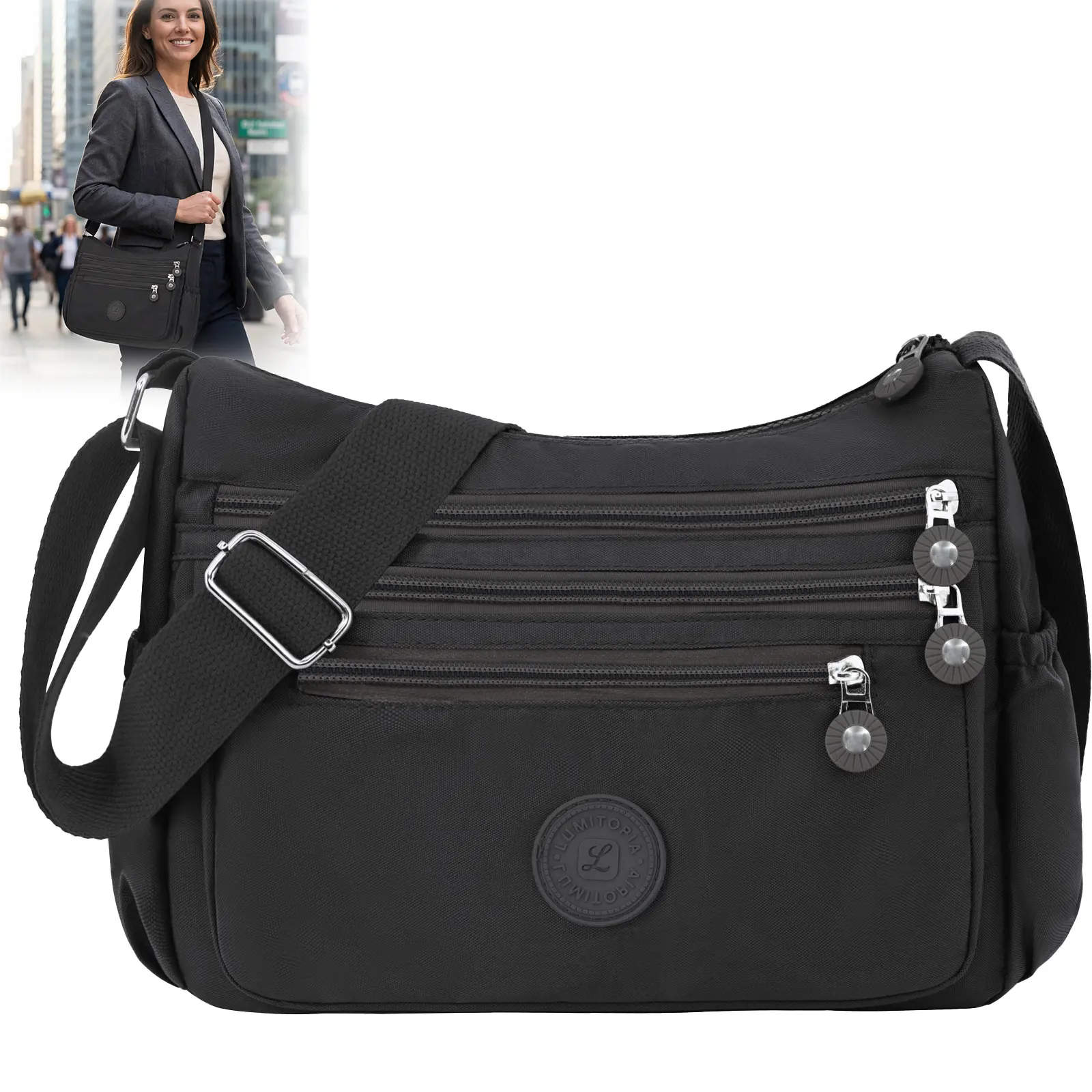 Nylon Travel Purses Anti Theft Crossbody Bag Purses for Women Waterpoof Shoulder Purse Multi-layer Pockets as gifts,Stylish, Waterproof, Mother's Day Gift, Birthday Gift