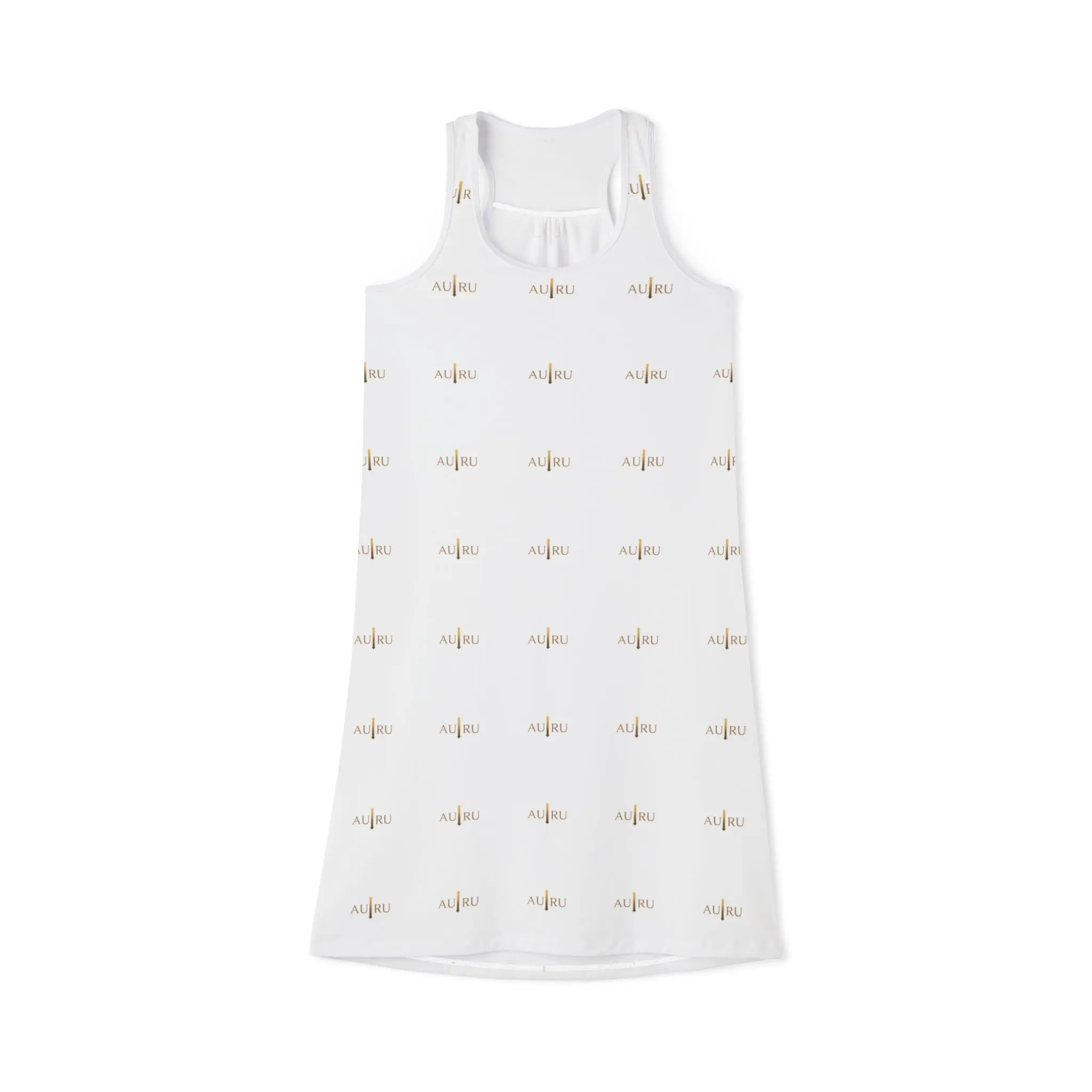 Women's Racerback Dress — Minimal Gold Dragonfly yAll-Over Print Sundress-AURU