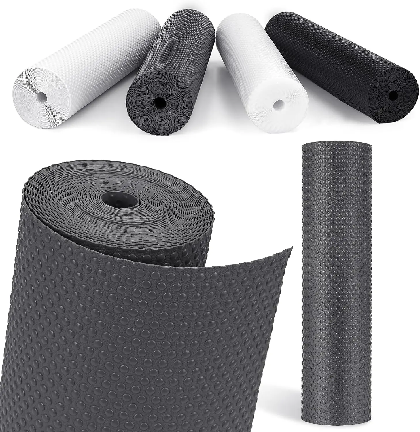 Drawer Liners, Waterproof Shelf Liner, Anti-Slip Non-Adhesive BPA Free Kitchen Cupboard Cabinet Liner Fridge Mats Sink Protector Strong Durable for Home (Grey/11.8in x 10Ft)