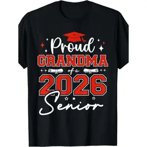 Proud Grandma 2026 Senior Graduate T-Shirt| Class of 2026 Graduation Gift
