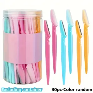 Eyebrow Razor Set, Eyebrow Styling Kit, 30pcs/setStainless Steel Eyebrow Shaping Tool with SafetyCover, Facial Hair Trimmers, Eyebrow Trimmers,Facial Hair Removal Tool for Women & Men #TOPPICKS