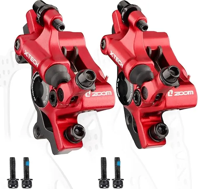 Zoom Hydraulic Disc Brake Calipers: HB-100 MTB Bike Disc Brakes Front & Rear Caliper Set for Mountain, Road Bicycle and E-Bike brakes