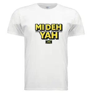 Gildan Mi Deh Yah T-Shirt Short Sleeve Summer Medium Length 100% Preshrunk Ringspun Cotton Jersey Classic Fit