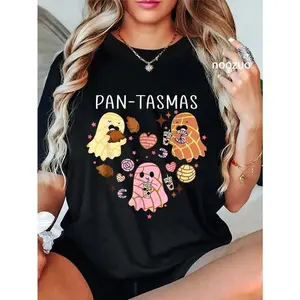 100% Cotton Unisex Pantasmas Ghost Funny Spooky Conchas Mexican Ghost Halloween T-Shirt