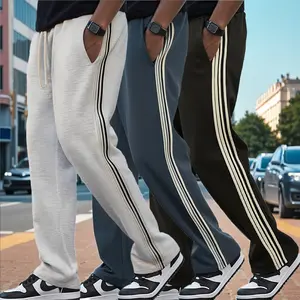 Men's Sporty Long Pants, Casual High Waist Drawstring Joggers, Comfortable Elastic Waistband, Ideal for Gym & Daily Wear Sweatpants