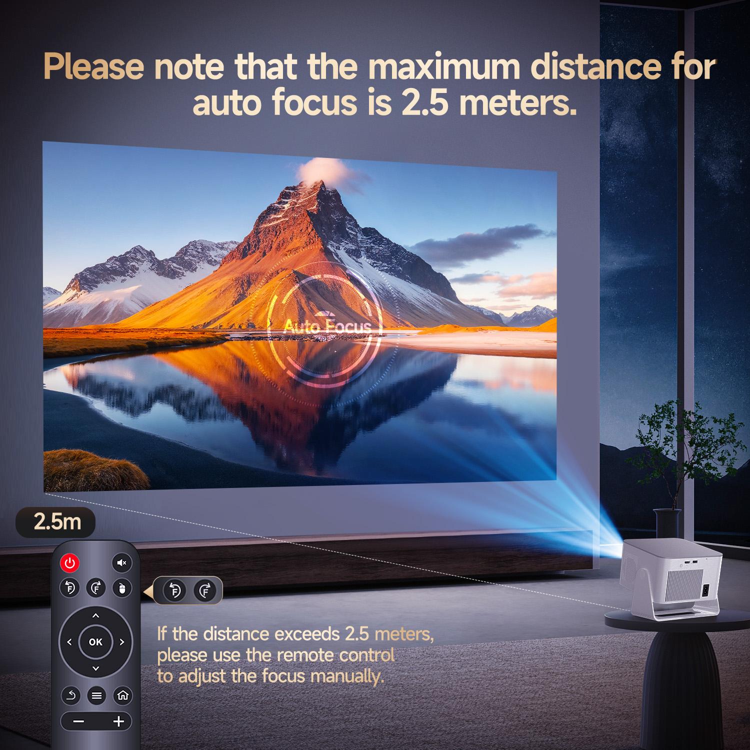 [US Warehouse] Magcubic HY350MAX 900ANSI Projector Auto Focus 8K Decode Android 14 Allwinner H726 Built-in 15W HiFi Speaker Dual WiFi6 BT5.4 Native 1080P 1.0:1 short Throw Portable Smart Projector For Home Cinema Movie Night Summervibes