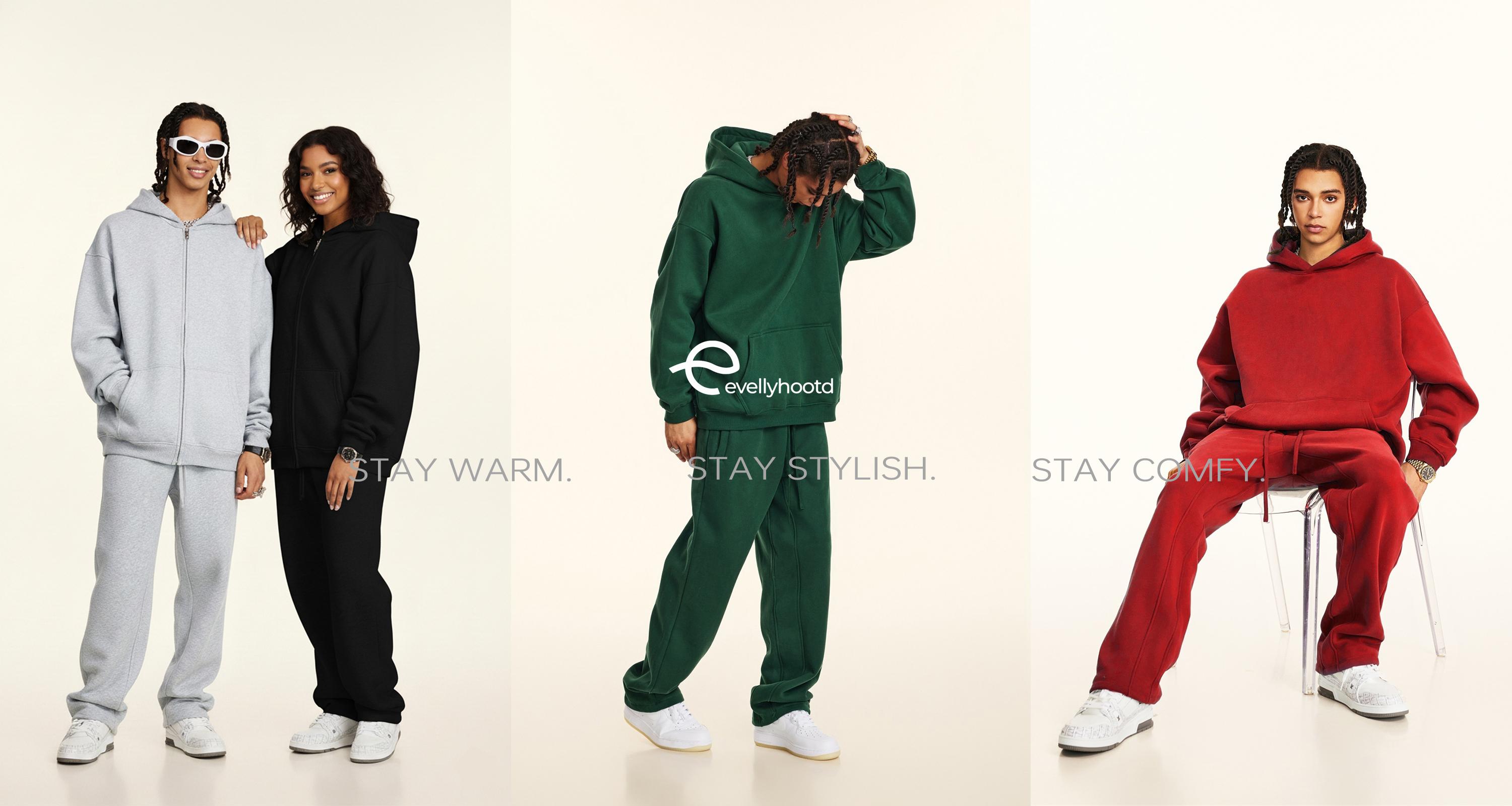EVELLYHOOTD 600GSM Straight-Leg & Cuffed Baggy Fleece Sweatpants – Unisex Retro Streetwear for Spring Fall Winter | Soft & Cozy Fit【2025 New Drop】