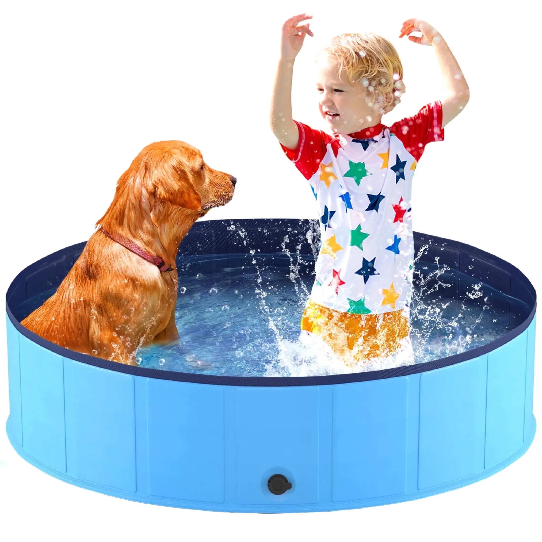 Foldable Dog Pool Multi-Purpose Waterproof Swimming Pool & Bath Tub for Dogs