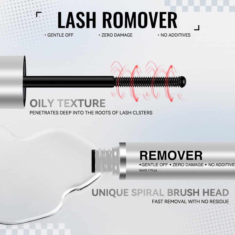 AiryCute Lash Bond Seal Remover | 2-IN-1 POWER DUO | Strong Hold, Waterproof & Remover-Safe for Flawless Lashes| AiryCute Lash Bond Seal Remover for Lash Clusters | Latex-Free Waterproof Long-Lasting for Sensitive Eyes Pool-proof Rainy Day Proof