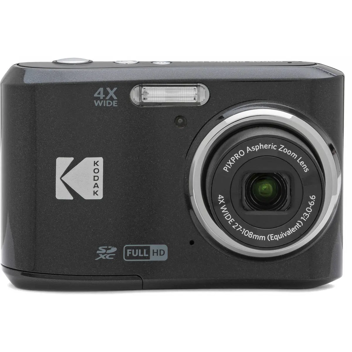 Kodak PIXPRO FZ45 Portable High Definition Compact Friendly Zoom Point & Shoot Digital Camera - 16MP, 1/2.3" Sensor, Full HD Video, Face Detection, Built-In Lens, SD/SDHC/SDXC Slot, Black, Portable Camera, High Definition Camera