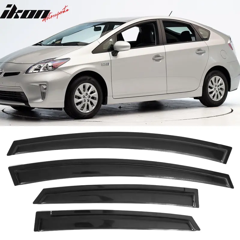 Fits Toyota Prius XW30 2010-2015 Window Visors 4Pc Set Acrylic Fits Toyota Prius XW30 2010-2015 Window Visors 4Pc Set Acrylic