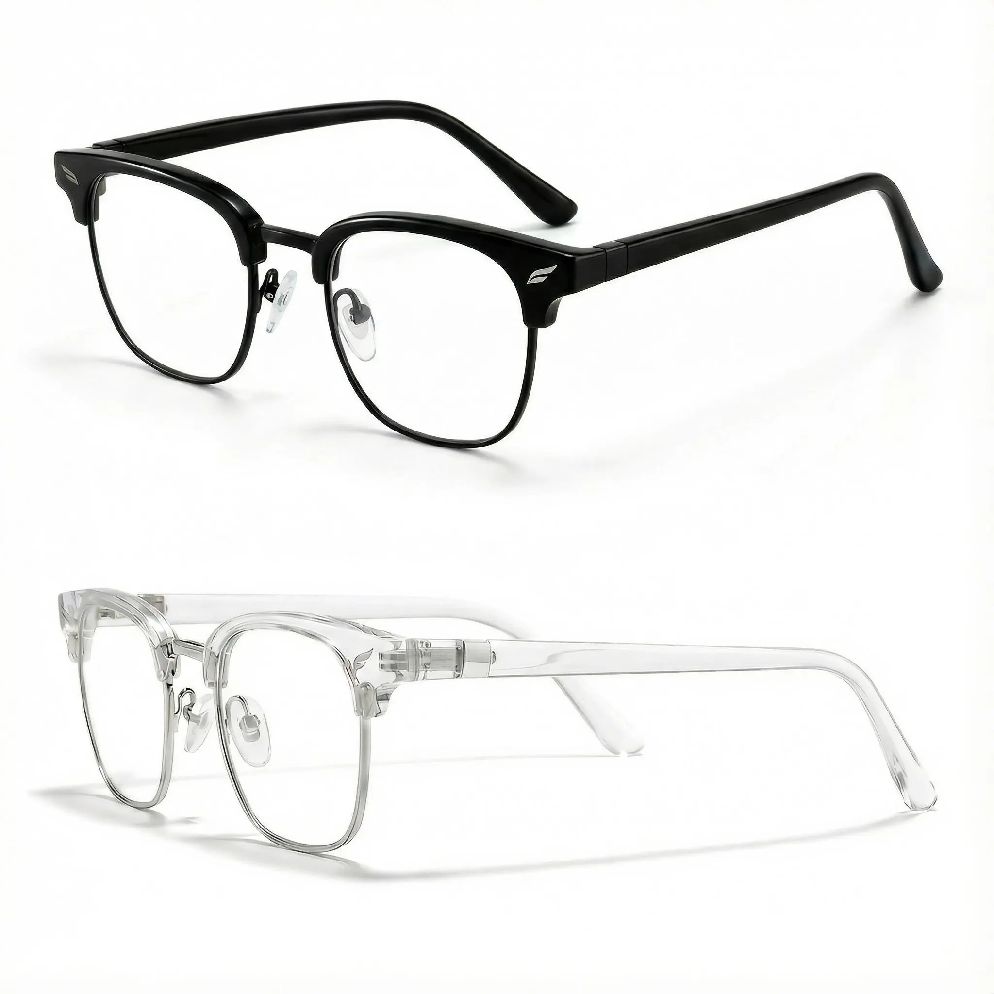 Blue Light Blocking Glasses for Men Women Semi Rimless Eyeglasses Computer TV Gaming Glasses Reading Party Glasses for Work & Daily Use Birthday Gifts