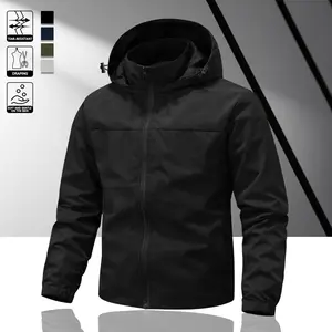 Men’s fashion casual hooded jacket with a windproof stand collar; minimalist and versatile outerwear suitable for outdoor fishing, mountaineering, everyday commuting, sports, and walking; ideal for spring and summer wear. Street Style