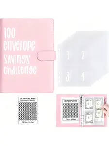 100 Envelopes Money Saving Challenge - A5 Money Saver Budget Binder Book With Cash Envelopes And Numbers, 100-Days Of Easy And Funny Ways To Save $5,000 Cash Envelope Challenge Binde