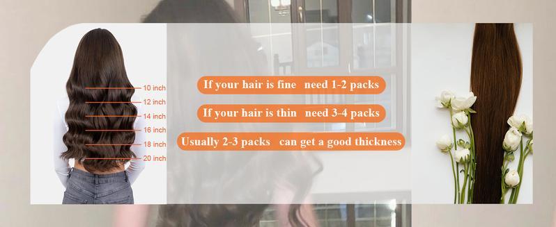 Full Shine Seamless Clip In Human Hair Extension Straight Hair 120g 8 Pcs Easy to Apply Natural Straight Remy Hairpiece