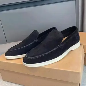 Classic Brand Suede Leather Loafers Men Casual Shoes Luxury Mens Breathable Slip on Driving Shoes Moccasins Footwear Boy