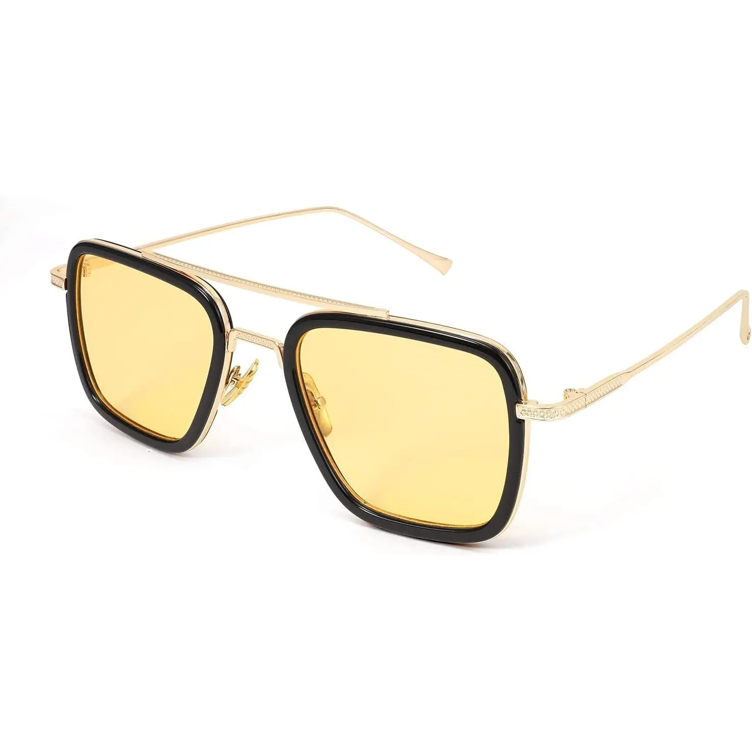 EyeconicFinds B2510 Women's Retro 70s Pilot Sunglasses, Trendy Square Frames, Retro Shape Frames Fashion Eyewear