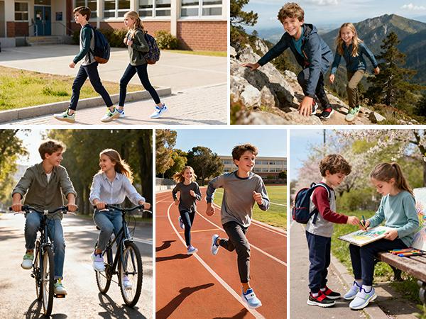 Balabala Kids Lightweight Breathable Running Sneakers 2025 Spring Soft Flex IP Outsole Shoes for Boys and Girls with Mesh Upper & Velcro Strap