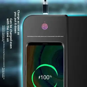 XXL Gaming Mouse Pad with Magnetic Wireless Charging RGB Black Mousepad DeskMat 15W Fast Charger Waterproof for Office Home Gaming Desktop Accessory Perfect Valentine's Day Gift XXL Excel Desk Mouse Pad with Cheat Sheet