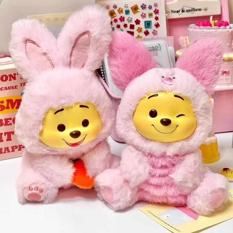 Disney Winnie the Pooh Series Mischievous Party Vinyl Plush Mystery Box,Cute Keychain, Childhood Memories, A Keepsake for Your Childhood, Birthday Christmas Gift for Yourself or Kids,Single Box