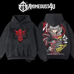 AnimeDust4U Retro Vintage Rudo Gachiakuta Anime Hoodie 100% Premium Cotton Oversized Fit Pre-Washed Classic Top American Made 230gsm Soft Durability