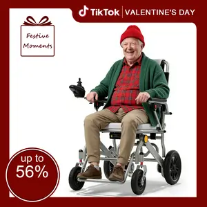 HMN Ultralight 48lbs Foldable Electric Wheelchair for Adults 300lbs Capacity 500W Motor Detachable Lithium Battery Aluminum Frame All Terrain Magnesium Wheels Adjustable Control Safety Features