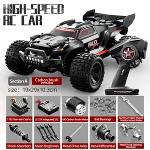 4WD RC Racing Car – Powerful Motor, Metal Differentials, Crash-Resistant Design, Ideal for Off-Road Adventures & High-Speed Drifting