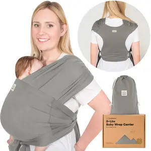 KeaBabies Baby Wrap Carrier Ring Sling - Easy To Wear, Adjustable D-Lite Baby Carrier Newborn to Toddler, Infant Carrying Shirt, Hands Free Bonding, Breathable Fabric Wearing Wrap