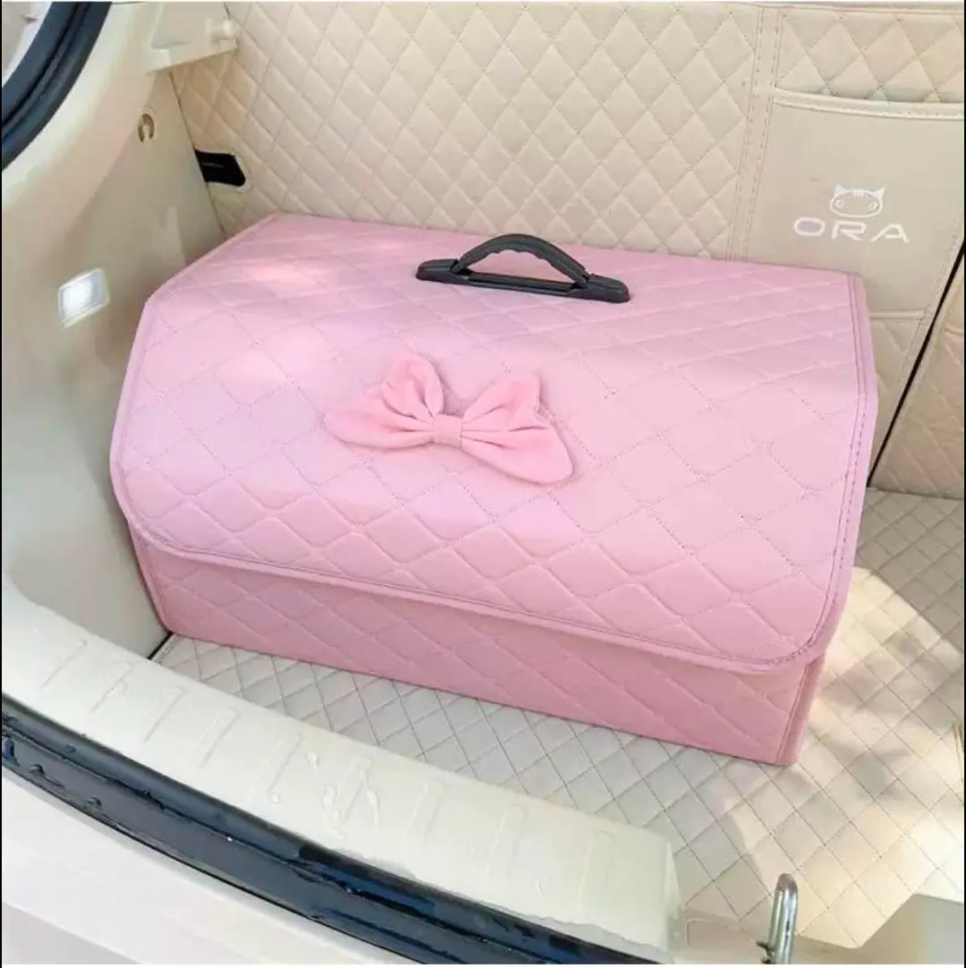 Bow Quilted Trunk Box