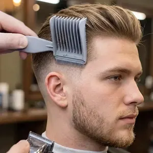 3PCS Hair Cutting Comb Set, Ergonomic Curved Haircut Guide Comb for Easy Home Haircuts