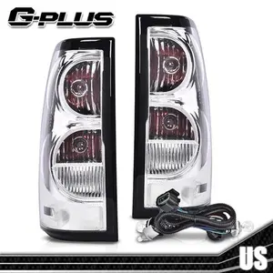 Fit For 2003-2006 Chevy Silverado Pickup Clear Lens Tail Lights Replacement