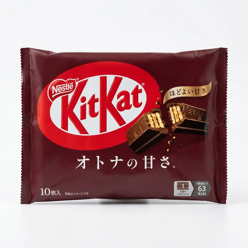 KitKat Dark Chocolate Snack - 10-Piece Japanese Imported Treat, Rich Intense Cocoa, Crispy Sweet Flavor, Contains Chocolate, Casual Snack for Holiday, All Ages Dessert Needs