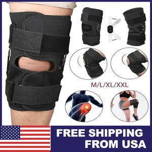 Hinged Knee Brace with Compression Sleeve, Joint Support & Patella Stabilizer for Sports, Adjustable Fit for Sizes L, XL, XXL, Durable & Comfortable