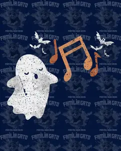 Musical Ghost DTF Transfer