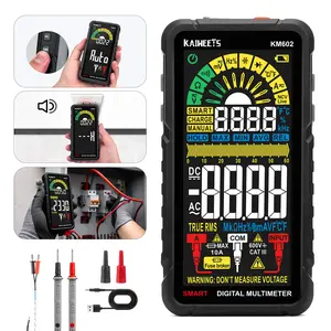 KAIWEETS Smart Multimeter Rechargeable Electrical Tester with Auto Ranging Digital Voltmeter Measures Voltage Current Resistance Continuity Capacitance Temperature Frequency NCV 6000 Counts TRMS, DIY Electrician Tool Kit, SpringStateme