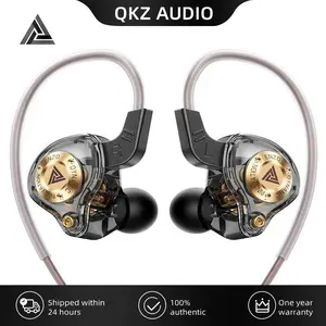 QKZ ENZO  Portable Wired In-Ear Earphone,HiFi Subwoofer Noise Cancelling Wired Earphones for Game Sports, 3D Stereo Sound Headphones For Gym & Sports & Game, Headphones 8D Audio, Electronic Audio Earbud in-ear monitor HiFi Heavy gym sport game