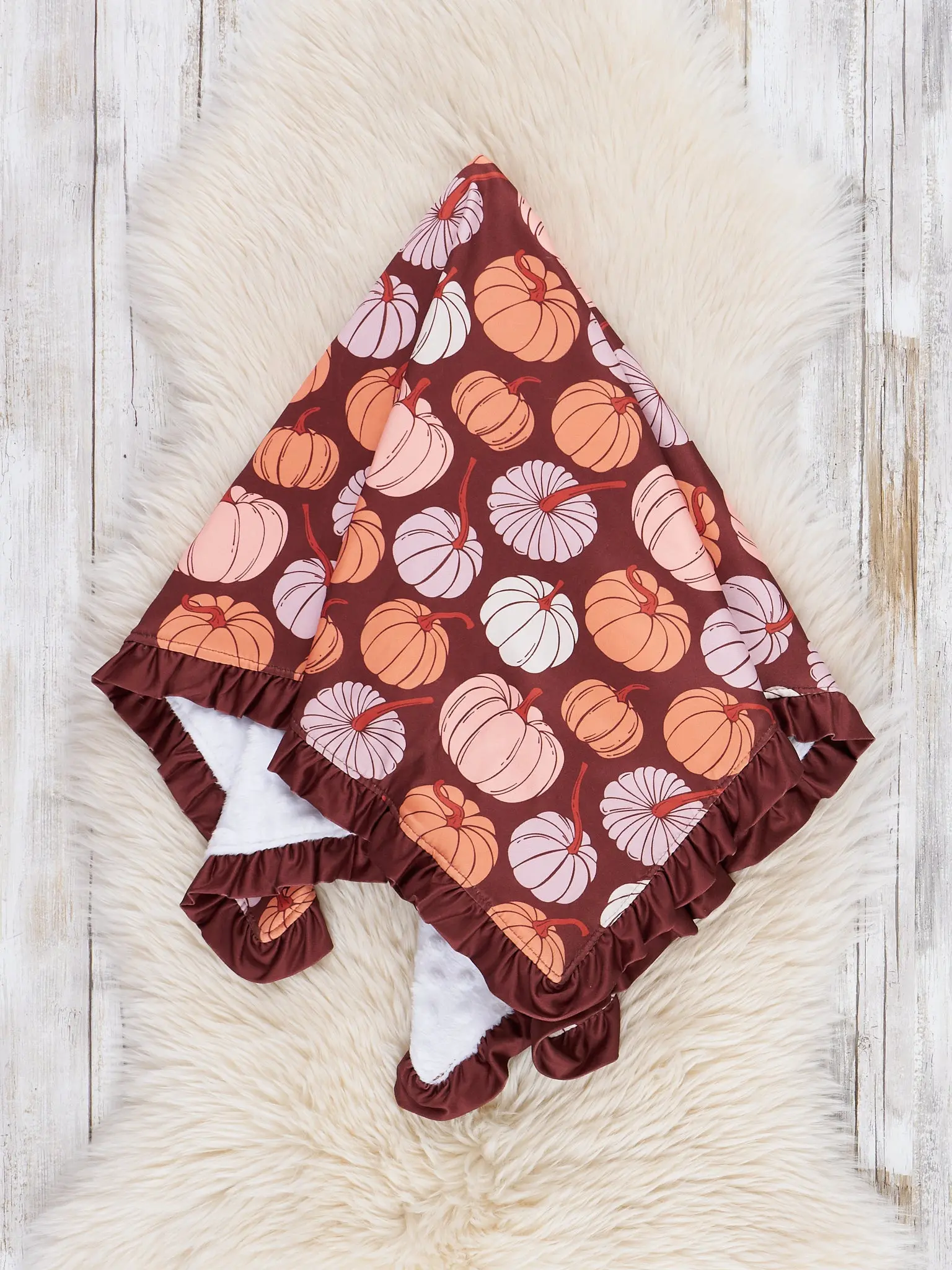 Cozy Season Ruffle Minky Blanket