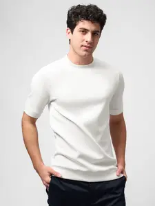 Fioboc Men's Crewneck Modal Short Sleeve Tee, Essential Top Slim Fit Casual Shirt