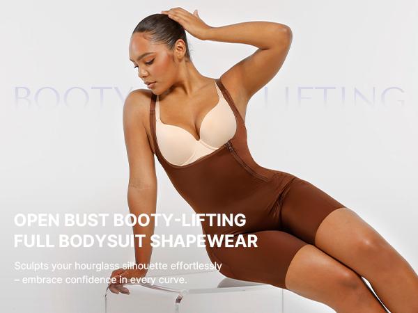 Shapellx BOOT-YEAH SilkSculpt Open Bust Full Bodysuit Creator