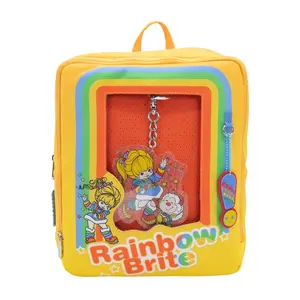 Whatever Makes You Happy Rainbow Brite Vintage Box Pin Trading Backpack