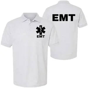 EMT Polo Shirt Emergency Medical Technician First Responder 911 Paramedic Golf Shirt