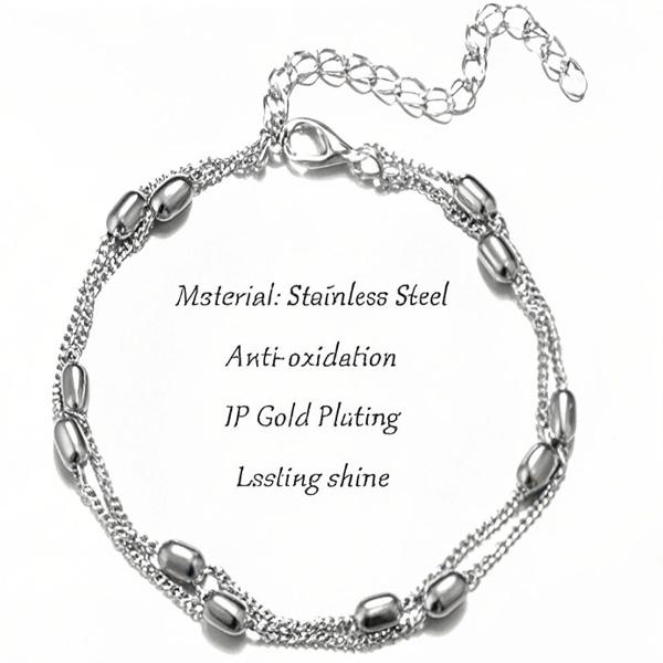 1PC Elegant Multi-Layer Pearl Silver Chain Valentine's Day Beach Vacation Gift for Women Simple Elegant For Everyday Commuting