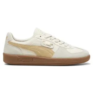 PUMA Mens Palermo Leather Lace Up Sneakers Shoes Casual - Beige, White PUMA Mens Palermo Leather Lace Up Sneakers Shoes Casual - Beige, White