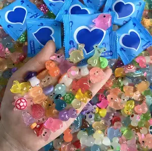 25pc Surprise Mystery Bag for Dollhouse Decor, Fairy Garden Decor, Birthday Party Gift, DIY Crafts, Ornaments Desktop Statue Decoration,Factory Price Assorted colors  Mini Glow in The Dark Animal Resin Models(Random Color)