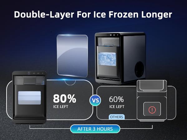 Antarctic Star Nugget Ice Maker, 10-15min quick make, 45Lbs/Day, Clear Visual double door, Self-Cleaning,24HTimer, Enhanced Insulation for various beverages/Fresh/Direct consumption,for Home/Office/Bar/Party Icemakermachine Antarctic Star Nugget Ice Maker, 10-15min quick make, 45Lbs/Day, Clear Visual double door, Self-Cleaning,24HTimer, Enhanced Insulation for various beverages/Fresh/Direct consumption,for Home/Office/Bar/Party Icemakermachine