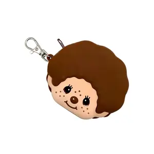 Monchhichi-Kun Face Silicon Coin Pouch