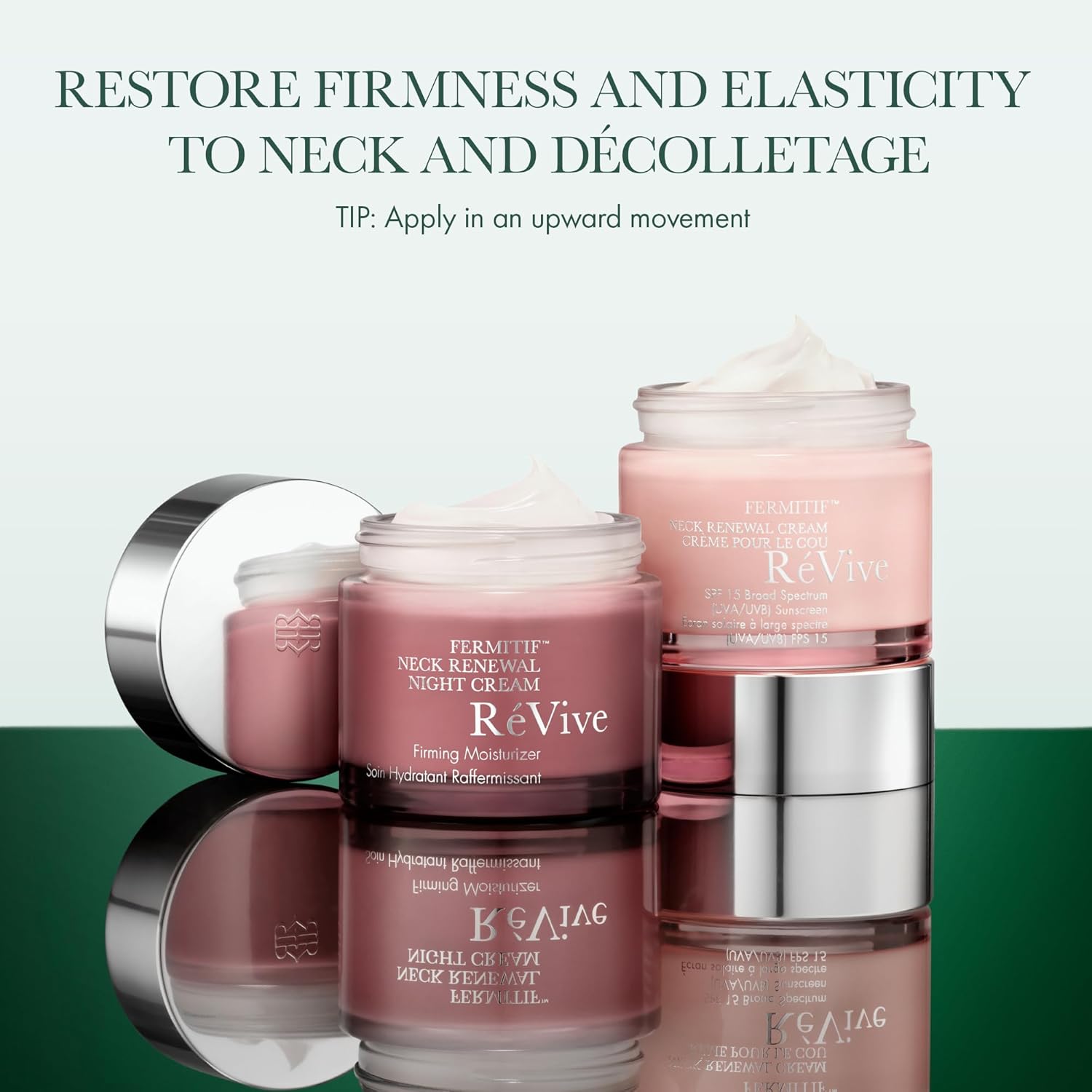 RéVive Fermitif Neck Renewal Cream - Neck and Décolletage Tightening Cream - Broad Spectrum SPF 15 Sunscreen - Anti-Aging, Reduces Fine Lines & Smooths Skin(75 ml/2.5 oz)