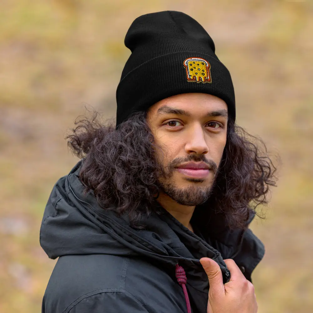 Cheese Drip Cuffed Beanie