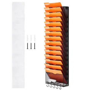 VEVOR File Wall Rack,  , One-Piece 16 Pockets Mesh Wall File Holder, Wall Mounted Magazine Mail Paper & Document Storage Folder, Metal Wall File Organizer with Nametag Label, for Office Home & School
